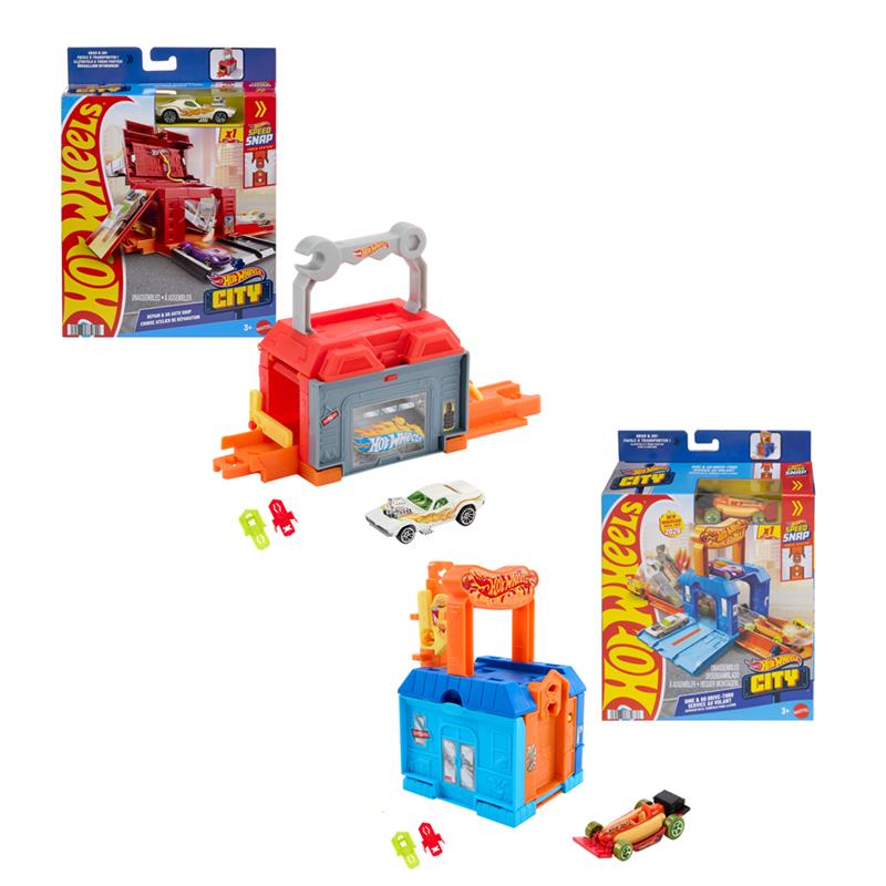 Hot Wheels City - Coffret de jeu à transporter assorti