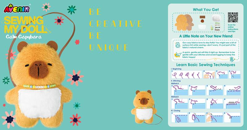 DIY sewing - Sewing My Doll : Calm Capybara