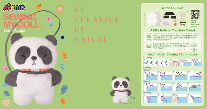 DIY sewing - Sewing My Doll : Cool Panda