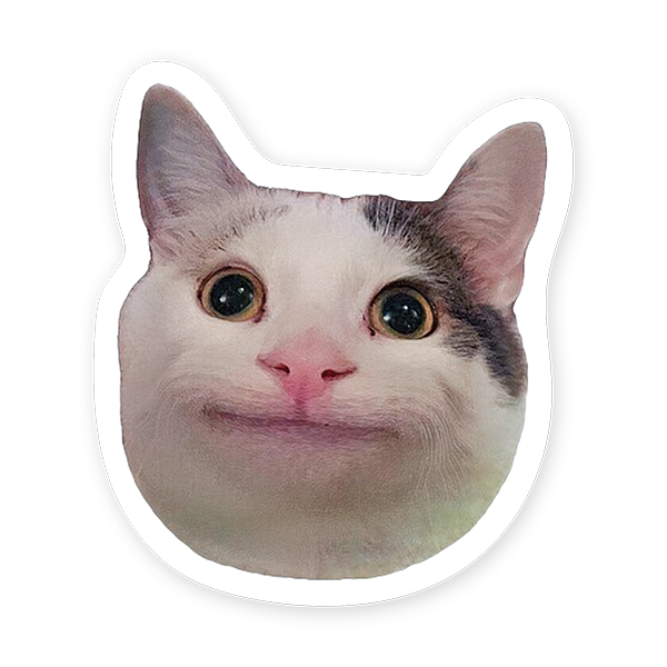 Vinyl Sticker - Smiling Cat