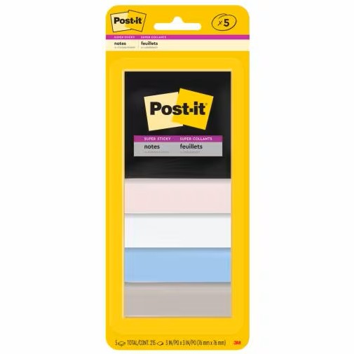 Post-it® collection sérénité - 3x3 - Paquet de 5