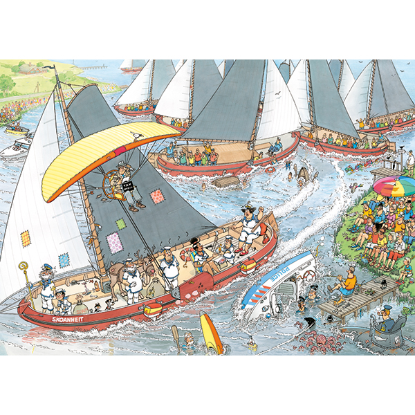 Jan van Haasteren Puzzle – The Cheese Market & Sailboat Race – 2 × 1,000 pieces
