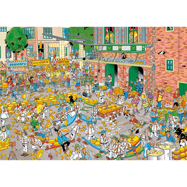 Jan van Haasteren Puzzle – The Cheese Market & Sailboat Race – 2 × 1,000 pieces