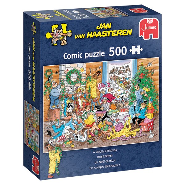 Casse-tête Jan Van Haasteren - Un Noël en tricot - 500 pièces
