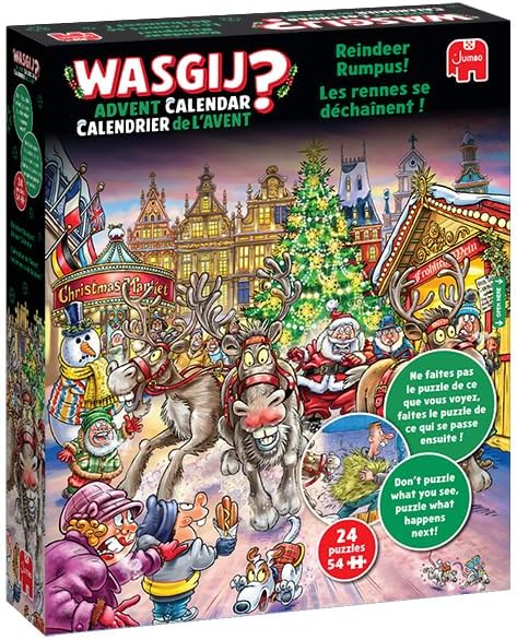 Wasgij? : Calendrier de l'avent - Les rennes se déchaînent ! - 24 x 54 pièces