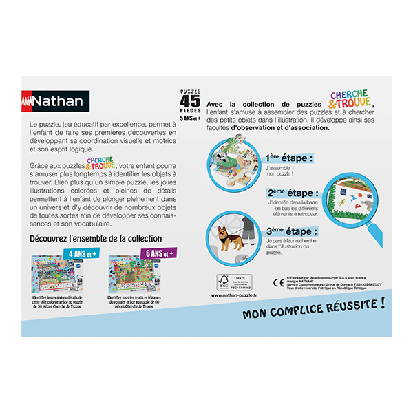 Nathan Puzzle - Search & Find: At the Zoo - 45 Pieces