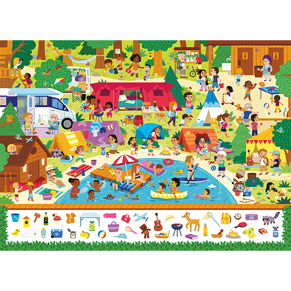 Nathan Puzzle - Search & Find: At the Campsite - 100 Pieces