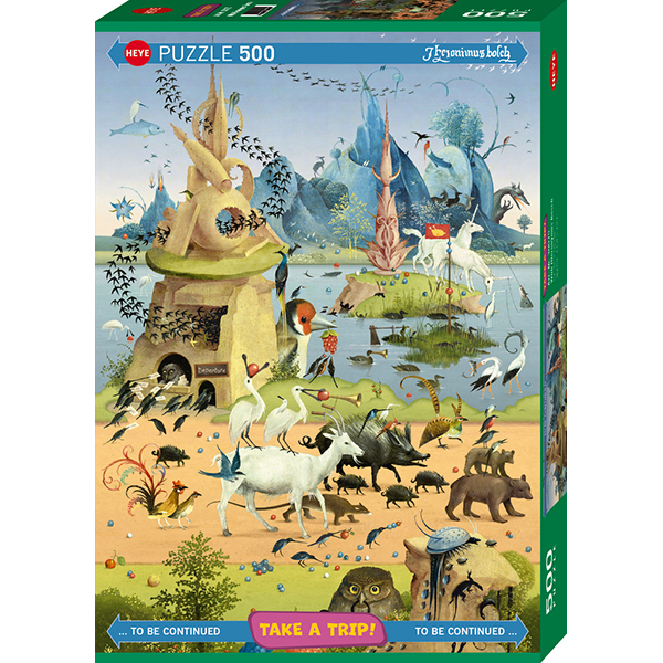Casse-tête Heye - Pars en voyage ! avec Hieronymus Bosch - 500 pièces