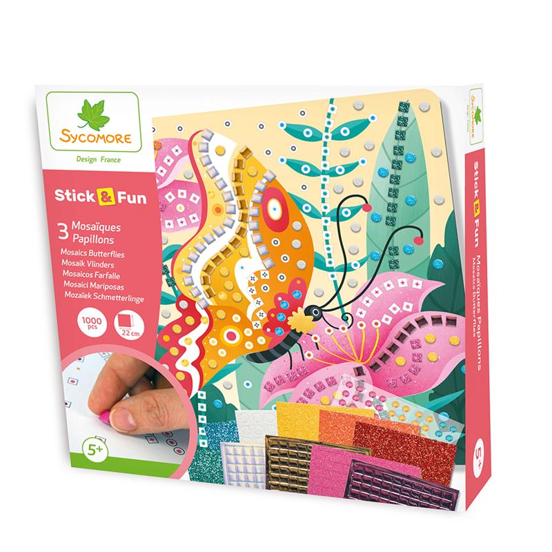 Sycomore Stick'N Fun – Small Set 3 Mosaics – Butterflies