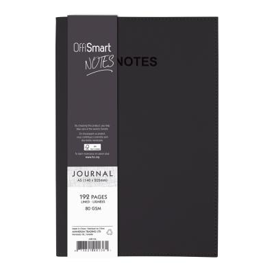 Deluxe Faux Leather Journal Notebook – 5" x 8" – Assorted Colors