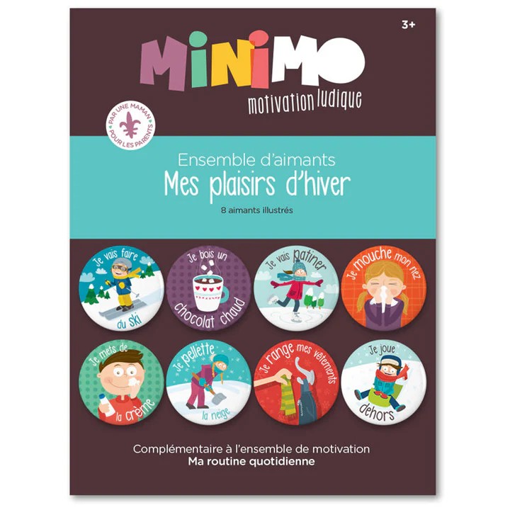 Image Ensemble d'aimants - Mes plaisirs d'hiver - 8 aimants