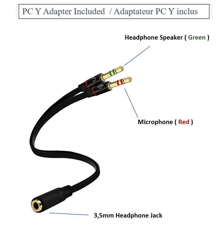 Maxell Headset with Microphone – PC Y-Adapter Included