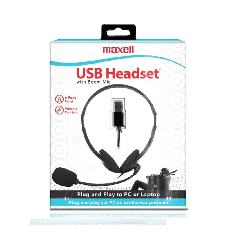 Maxell Headset with Microphone – USB