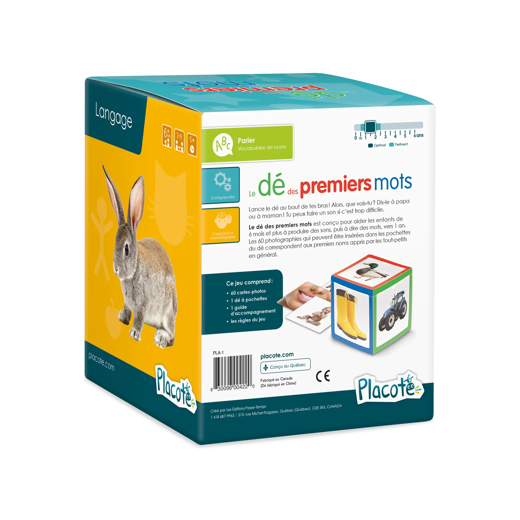 Placote - Le dé des premiers mots