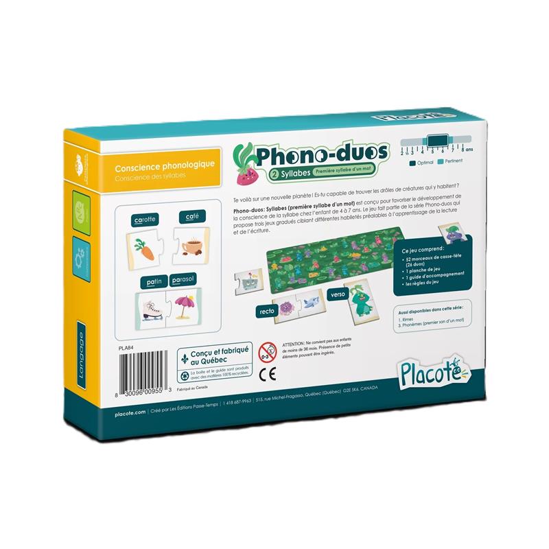 Placote - Phono-Duos : Syllabes