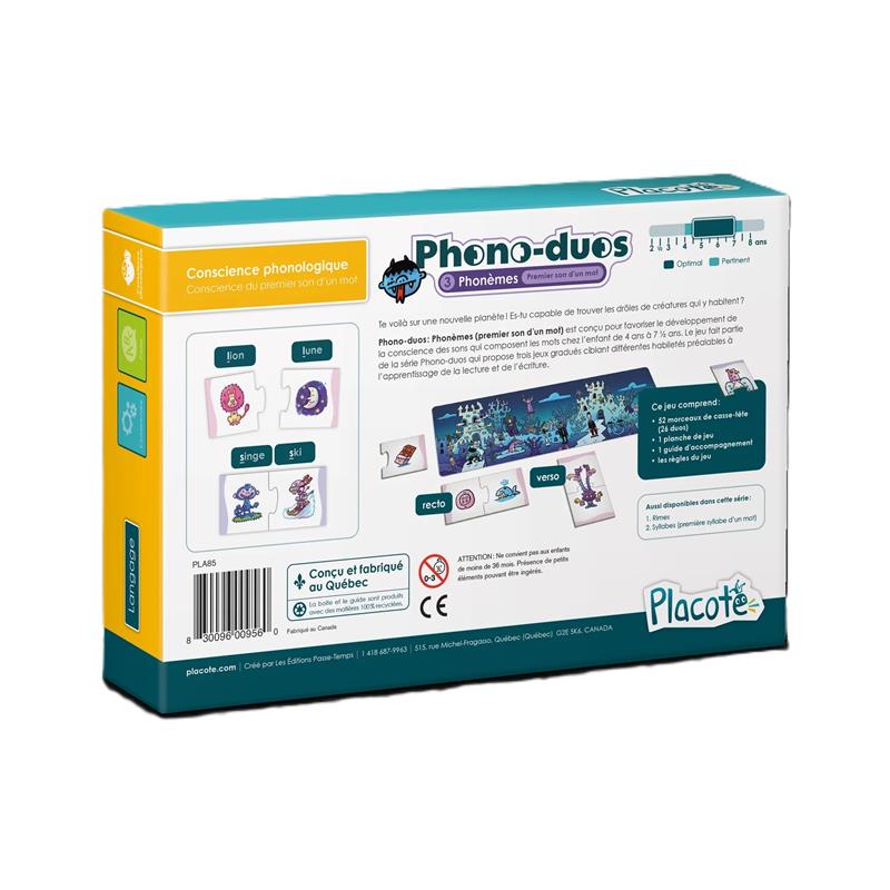 Placote - Phono-Duos : Phonèmes