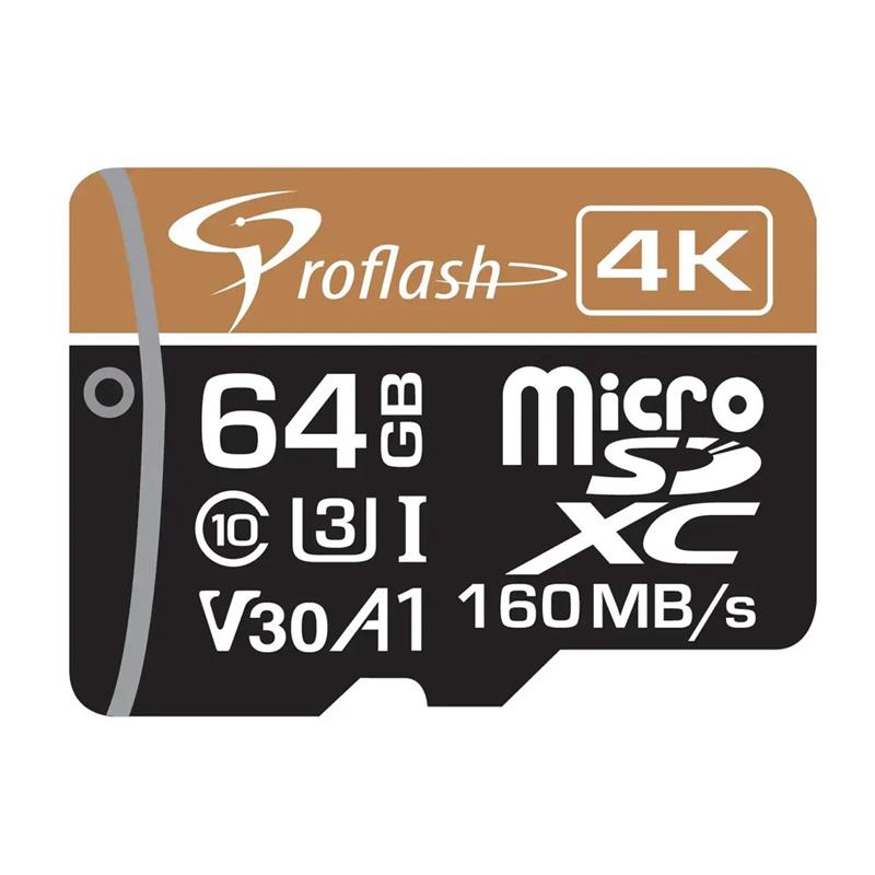 Carte micro SD-HC Proflash 4K - 64Gb