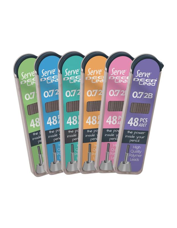 TUBE DE MINES 2B 0.7MM (48) ASST.