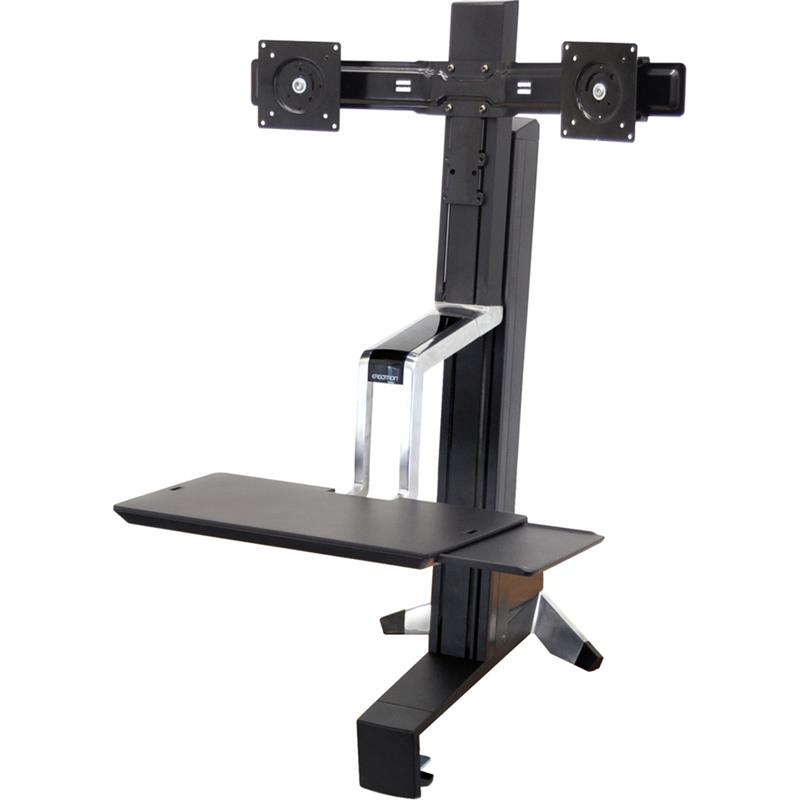 Image Station de travail assis/debout bi-écrans WorkFit-S