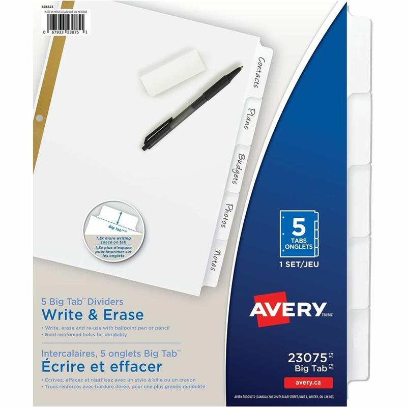 Image Big Tabs™ Write-On Dividers