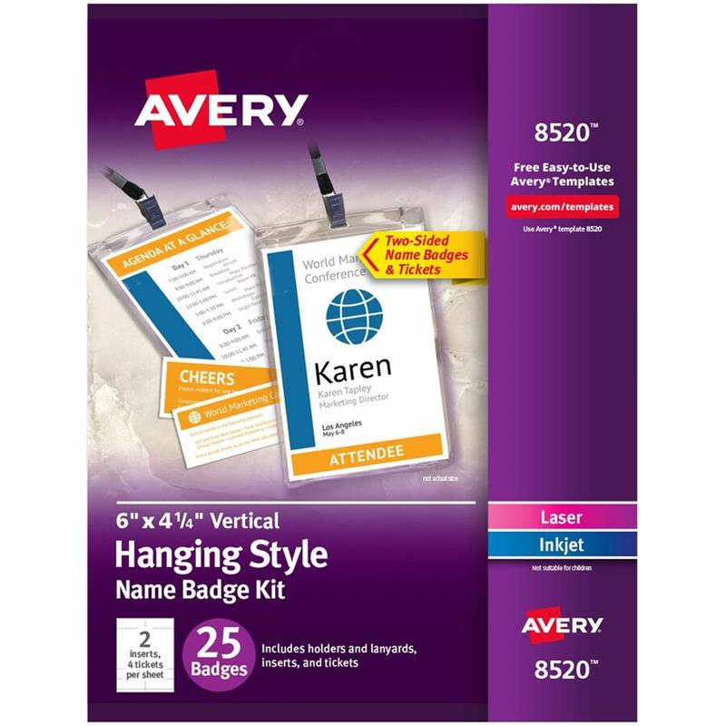 Image Vertical Style Name Badges with Lanyard