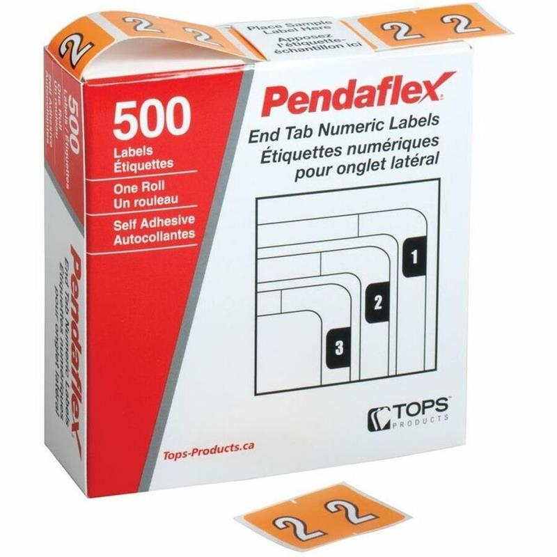 Image 0-9  End Tab Filing Labels