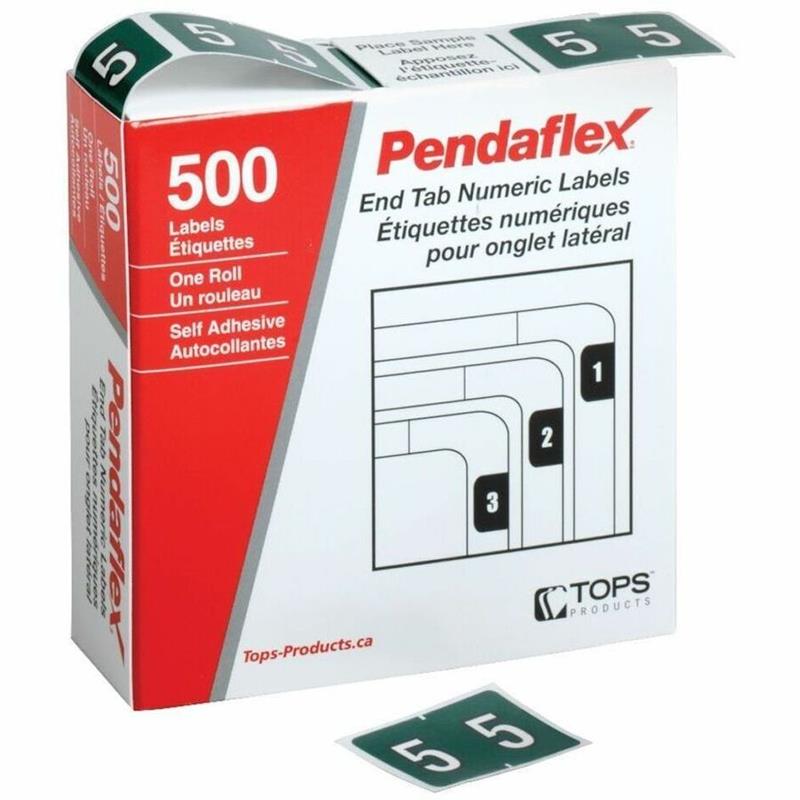 Image 0-9  End Tab Filing Labels