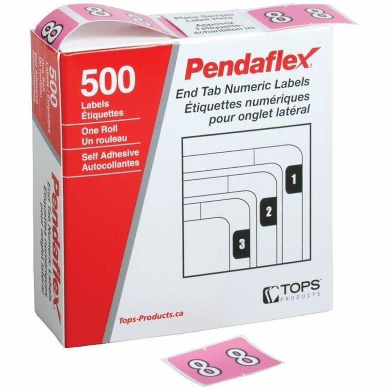 Image 0-9  End Tab Filing Labels