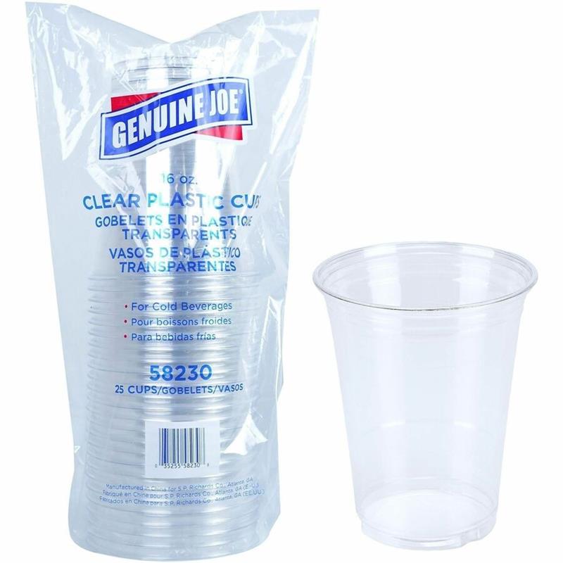 Image Verres en plastique transparent Genuine Joe