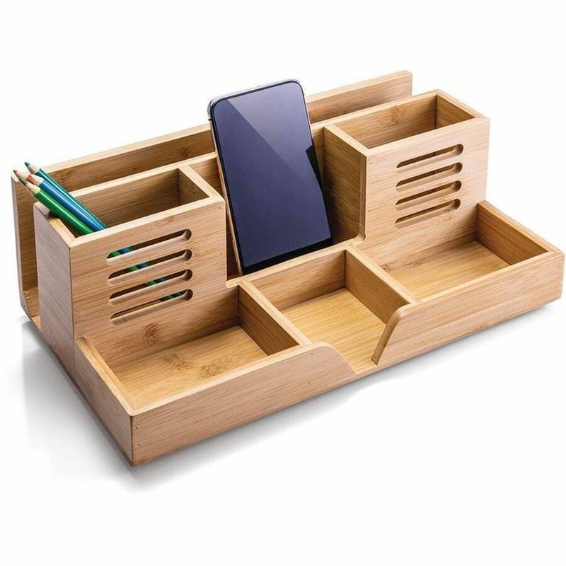 Image Organisateur de bureau en bambou