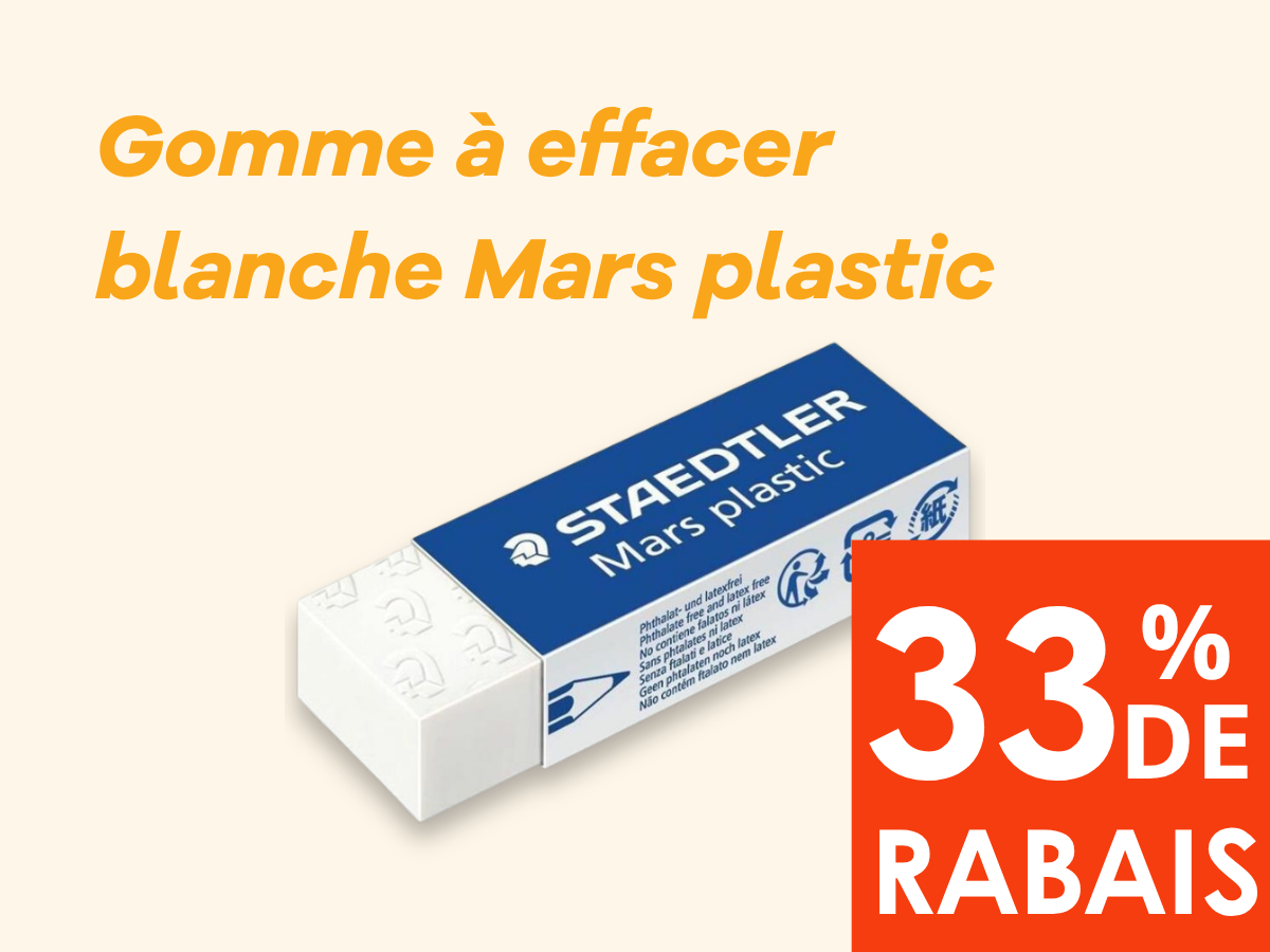 Gomme à effacer blanche Mars plastic