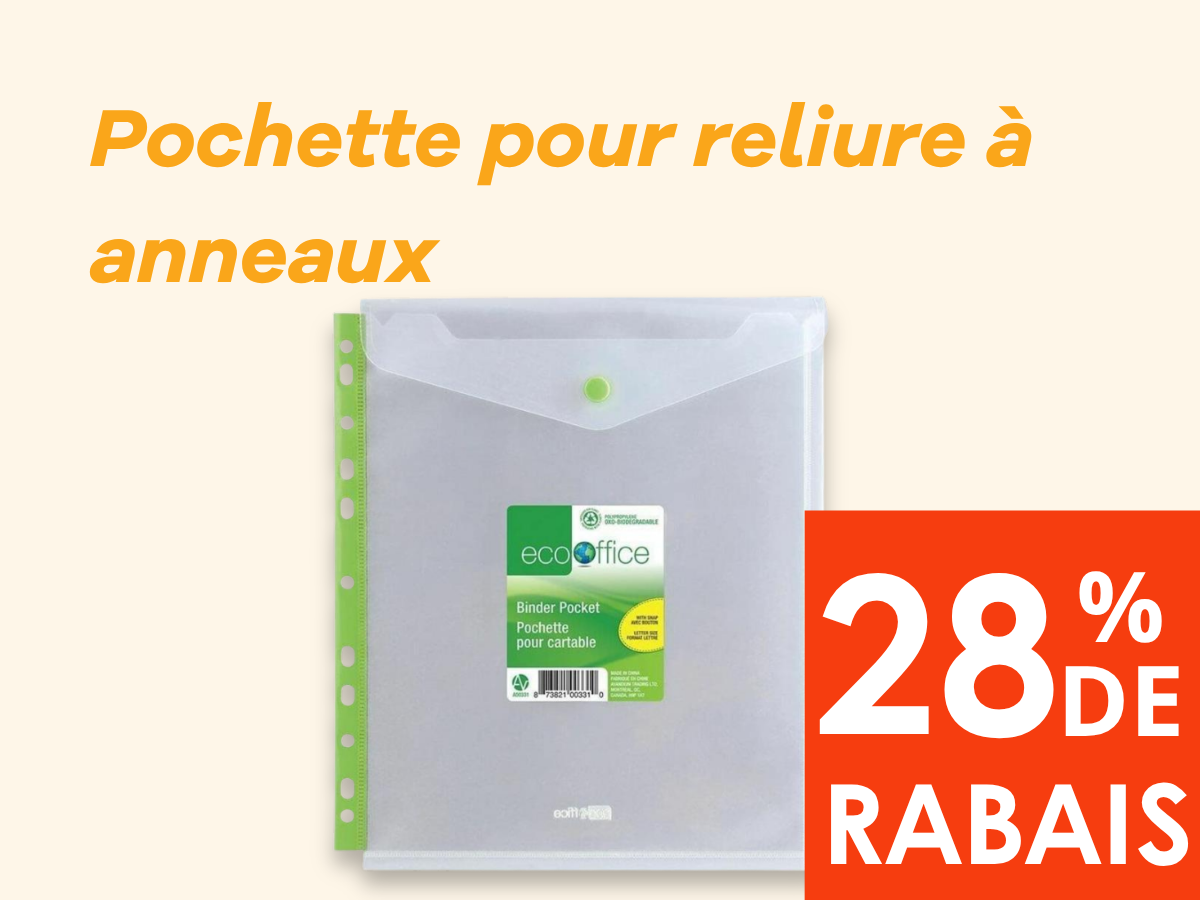 Pochette pour reliure à anneaux