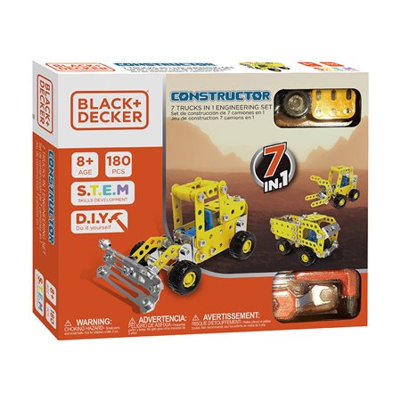 Constructor - Jeu de construction 7 camions en 1 - 180 pièces