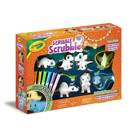 Crayola Scribble Scrubbie Pets – Coffret Dinosaures Lumineux