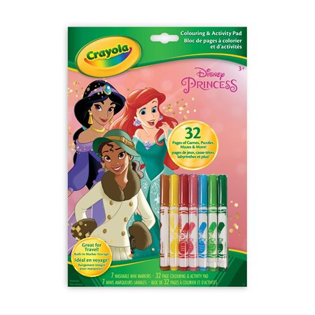 Livre de coloriage & activités Crayola - Princesses Disney