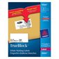 White Rectangle Labels Package of 25 sheets 4 x 2” (250)