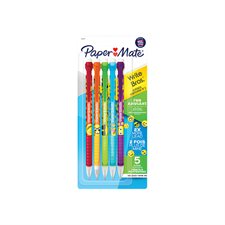 Write Bros® Mechanical Pencil pack of 5 assorted patterns and colours