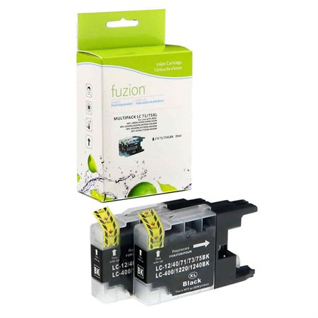 Compatible Ink Jet Cartridge (Alternative to Brother LC75) Package of 2 black