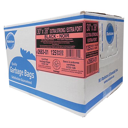 Ralston 2600 Value Plus Garbage Bags 30 x 38 in extra-strong (125 / box)