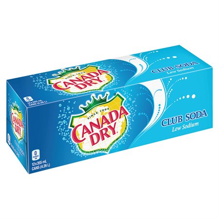 Boissons gazéifiées 355 ml. Canada Dry Club Soda