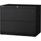 Lateral File 2 drawers. 36 x 19 x 28 in. H. 123 lbs. black - 36 x 19 x 28 in. H. 123 lbs.