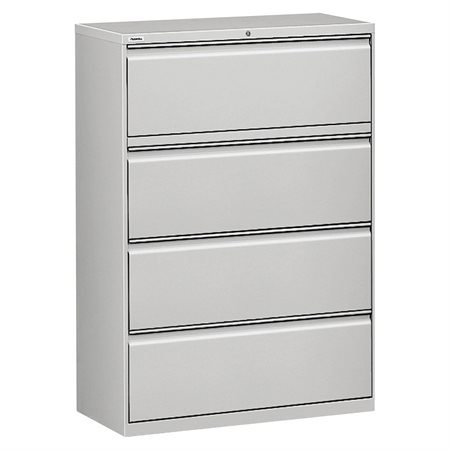 Classeur latéral 4 tiroirs. 36 x 19 x 52-1 / 2 po. H. 174 lbs. gris pâle