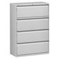 Classeur latéral 4 tiroirs. 42 x 19 x 52-1 / 2  po. H. 195 lbs. gris pâle