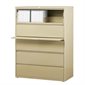 Lateral File 5 drawers. 42 x 19 x 68 in. H. 230 lbs. putty