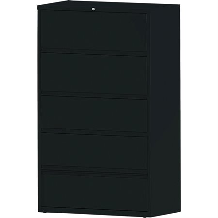 Fortress Serie Lateral File 5 drawers. 42 x 19 x 69 in. H. black