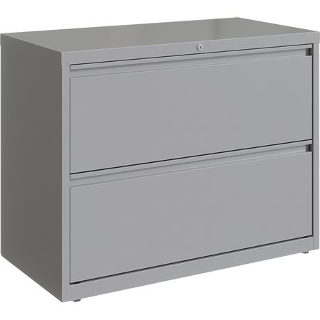 Lateral File 2 drawers. 36 x 19 x 28 in. H. 123 lbs. silver