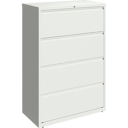 Classeur latéral 4 tiroirs. 36 x 19 x 52-1 / 2 po. H. 174 lbs. blanc