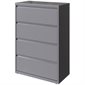 Classeur latéral 4 tiroirs. 36 x 19 x 52-1 / 2 po. H. 174 lbs. argent