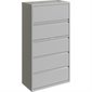 Lateral File 5 drawers. 36 x 19 x 68 in. H. 202 lbs. silver