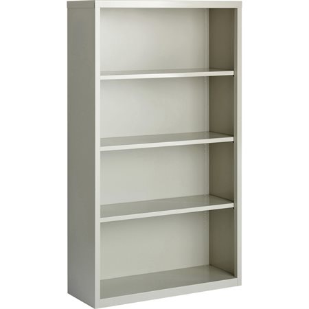 Fortress Series Bookcase 4 shelves - 60 in. H light grey